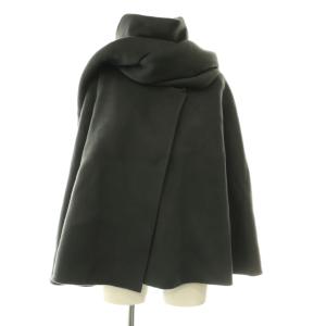 25AW Fluffy Wrap Poncho チャコールグレー