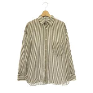 24AW J.BRADLEY NARROW L/S SH STRIPE 00 ブラウン ホワイト