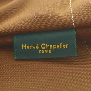Hervé Chapelier 1027N ナイロン舟型トートM バッグ コニャック×パイユ /YO8