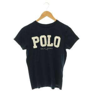 ワッペンロゴ Tシャツ カットソー 半袖 XS ネイビー /HK OS