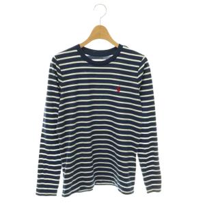 ボーダー長袖カットソー Tシャツ XS ネイビー /HK OS