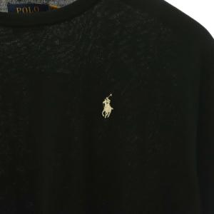POLO RALPH LAUREN コットンクルーネックセーター ニット 長袖 XS 黒 ブラック /NR OS