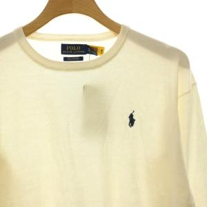 POLO RALPH LAUREN コットンクルーネックセーター ニット 長袖 XS アイボリー /DO OS