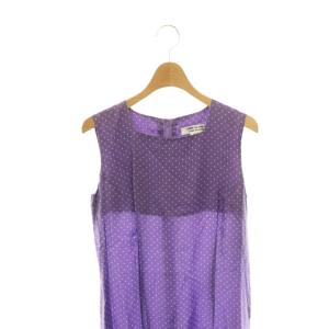 COMME des GARCONS COMME des GARCONS コムコム RC-O004 AD2008 ワンピース ノースリーブ ドット S パープル ホワイト /ES
