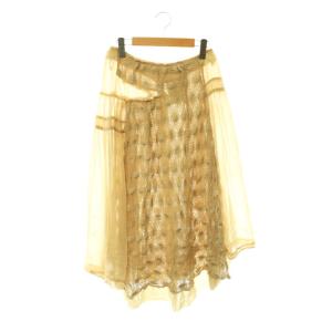 GP-S036 AD2005 レース シースルースカート フレアスカート M ベージュ /ES OS