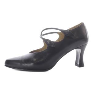 YVES SAINT LAURENT メリージェーン パンプス ハイヒール レザー 35.5 ブラック /YO2