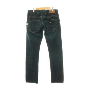 ARMANI JEANS デニムパンツ ジーンズ ストレート ダメージ加工 ボタンフライ 32 インディゴ /ES OS