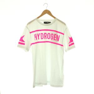 Tシャツ カットソー ロゴ XL 白 ネオンピンク /CX OS