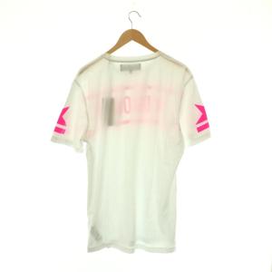 HYDROGEN ハイドロゲン-Tシャツ カットソー ロゴ XL 白 ネオンピンク