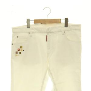 DSQUARED2 ピンズ デニムパンツ テーパード 52 ホワイト /HK OS
