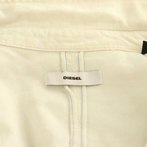 DIESEL デニム ウエスタンシャツ 長袖 リネン混 XL 白 /CX OS