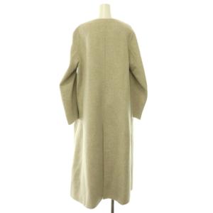 ebure カシミヤ混ノーカラーコート 38 ベージュ
