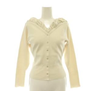 ×HANAE MORI 25SS ハートネックリブニットプルオーバー カットソー 前後2WAY 長袖 F