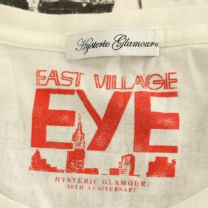 HYSTERIC GLAMOUR EAST VILLAGE EYE ジョン ライドン Tシャツ 半袖 プリント F ホワイト /MY OS