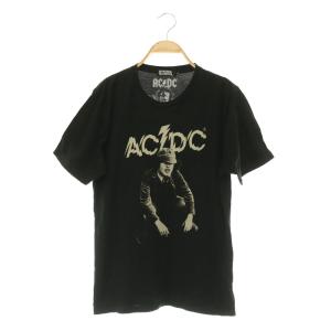 AC/DC プリントTシャツ 半袖 クルーネック M ブラック /MY OS SH