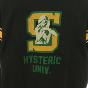 HYSTERIC GLAMOUR HYSTERIC Univ コットンTシャツ カットソー 半袖 コットン M 黒 ブラック /NR OS