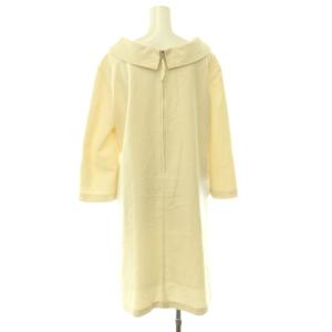 FOXEY BOUTIQUE 43212 NEW FLANNEL DRESS フランネルドレス ワンピース 七分袖 膝丈 40 アイボリー