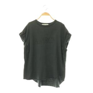 AP STUDIO取り扱い 25SS AMRCN ロールアップTシャツ カットソー チャコールグレー ブラック