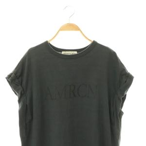 AMERICANA AP STUDIO取り扱い 25SS AMRCN ロールアップTシャツ カットソー チャコールグレー ブラック