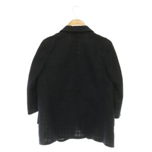 COMME des GARCONS COMME des GARCONS AD2008 テーラードジャケット 七分袖 裏地チェック XS ネイビー /MY OS