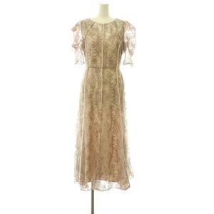 25SS リーフレースパイピングドレス ワンピース シアー 0 モカ ベージュ