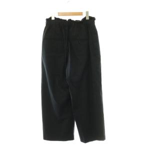 JOURNAL STANDARD ウォッシャブルコットンリネンVISワイドパンツ ストライプ 38 ネイビー /HK OS