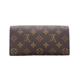 LOUIS VUITTON ポルトフォイユ・エミリー 長財布 ロングウォレット 茶 ブラウン スナップボタン開閉 モノグラム柄 M60136