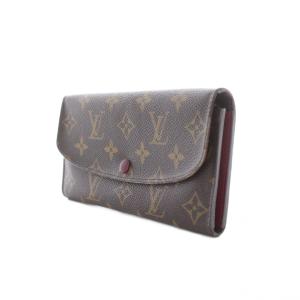 LOUIS VUITTON ポルトフォイユ・エミリー 長財布 ロングウォレット 茶 ブラウン スナップボタン開閉 モノグラム柄 M60136