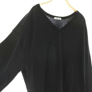 EVERYDAY I LIKE 26SS Sea Island Vネック ニット カットソー 黒 ブラック /CX OS
