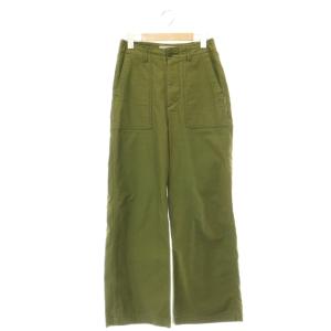 24SS ベイカーパンツ ワイド ストレッチ ハイウエスト 36 カーキ /MY OS