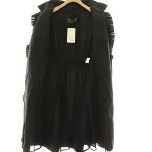 SPORT MAX フリル ロングコート 40 ブラック グレー