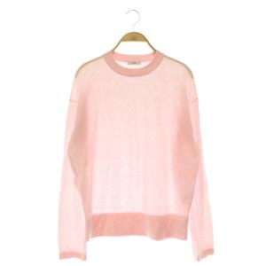 RECYCLED FRESCA COTTON クルーネック セーター ニット 長袖 02 ピンク /MY
