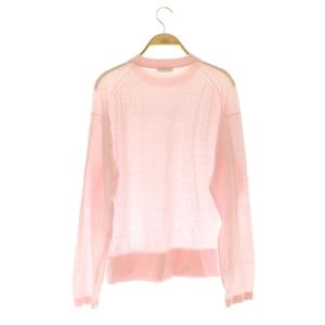 ATON RECYCLED FRESCA COTTON クルーネック セーター ニット 長袖 02 ピンク /MY