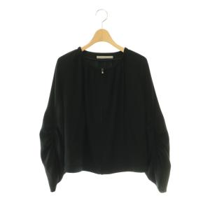 25SS Cleven Aris ブルゾン ジャケット ジップアップ ギャザースリーブ 38 ブラック