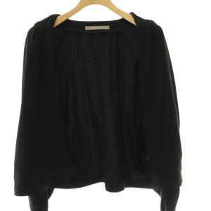 theory luxe 25SS Cleven Aris ブルゾン ジャケット ジップアップ ギャザースリーブ 38 ブラック