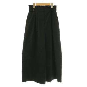 25SS AYDIE PANT ワイドパンツ 36 黒 ブラック ジップフライ ワンカラー 03-5206445