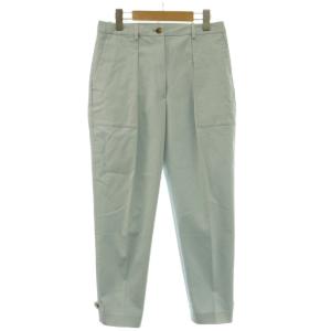 24SS NEWTON OLGA クロップドパンツ スラックス 40 水色 ライトブルー ジップフライ