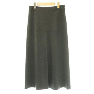 24AW DAHLIA JERSE ERIO ダリアジャージーエリオ フレアスカート ウール 38 チャコールグレー