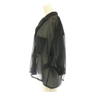Framework 24SS シアーオープンカラーシャツ ブラック /ES OS