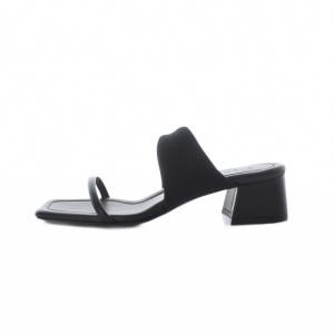 CLANE 26SS SQUARE TOE FABRIC MULES 37