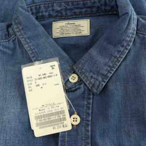 JOURNAL STANDARD relume ダンガリーロングテールシャツ 長袖 オーバーサイズ F ネイビー /MY OS