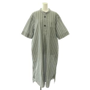 25SS END ON END STRIPE COTTON ワンピース ストライプ 2 グレー 白 ホワイト