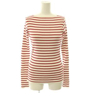 ×Ron Herman A22AB01RH Giza Boat Neck Pullover ボーダーリブニット