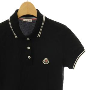 MONCLER MAGLIA POLO MANICA CORTA ポロシャツ 半袖 カットソー XS ブラック ホワイト