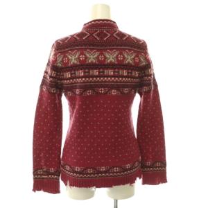 HYSTERIC GLAMOUR ノルディック ダメージ カーディガン ニット 長袖 F ピンク /HK OS