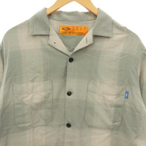 CHALLENGER SHADOW CHECK SHIRT シャツ シャドウチェック 半袖 M ライトグレー CLG-SH 026-004