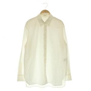 25AW スビンコットンシャツ フレンチシャツ 長袖 ホワイト /MY OS