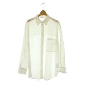 25SS Minimal Sheer シアーシャツ 長袖 ホワイト /ES OS