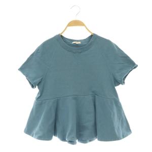25SS ドライコンパクト裏毛フレアTee カットソー スウェット 半袖 38 ブルー /MY OS SH