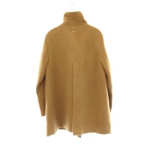 ダブルコート アウター スタンドカラー ミドル丈 アルパカ混 38 キャメル /CX OS